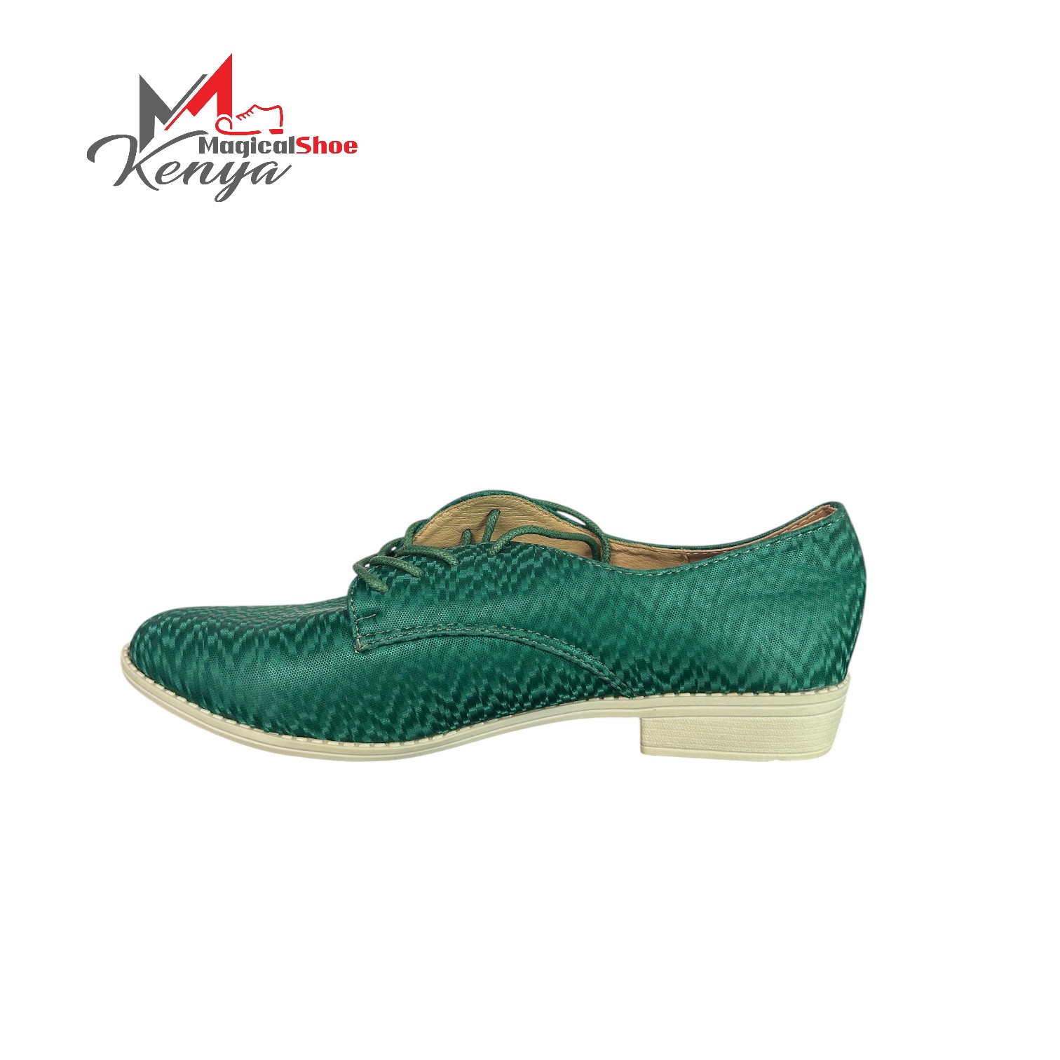 Women Brogues, Green - Image 2